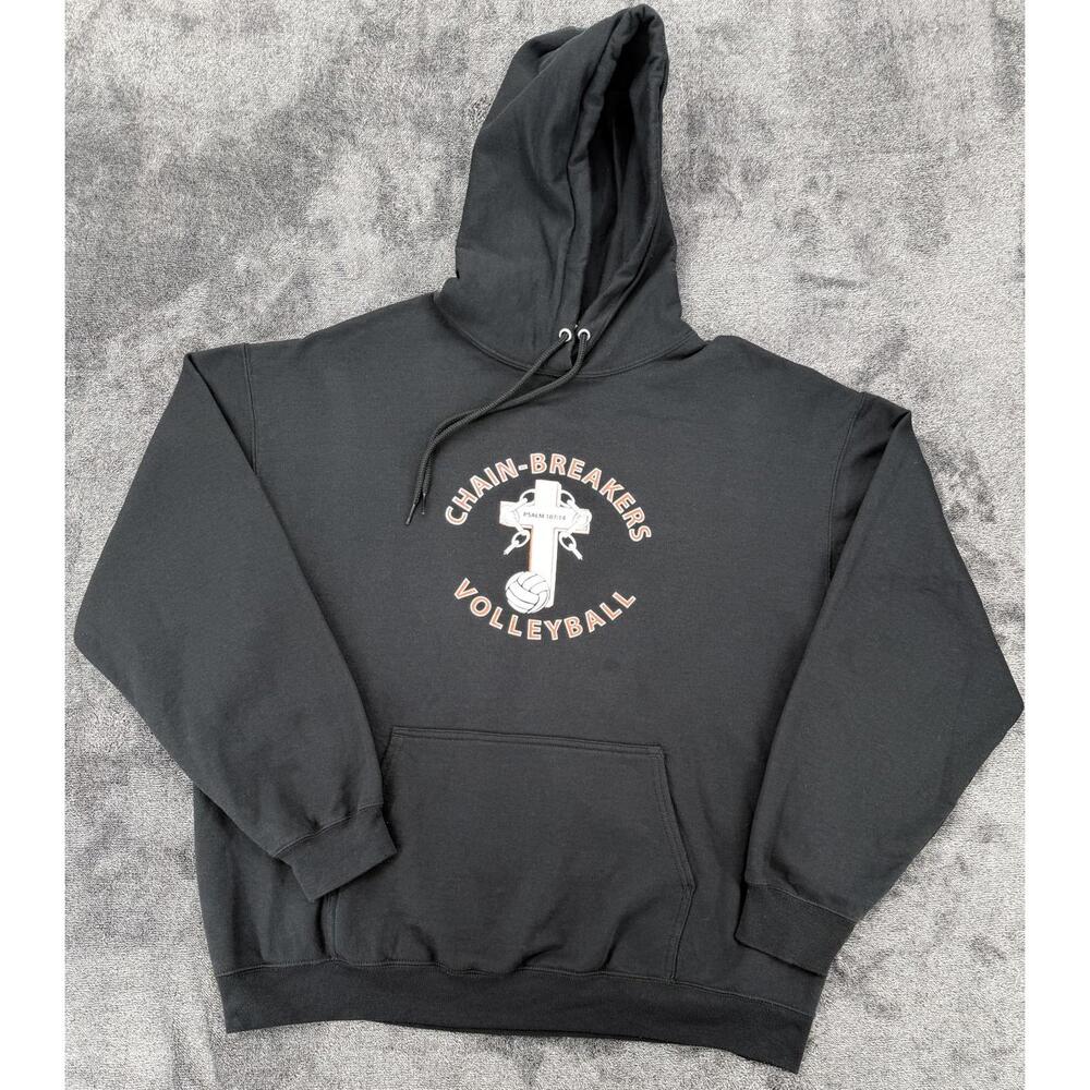 Custom Chain-Breakers Volleyball Hoodie Relaxed Fit Black Cotton Unisex